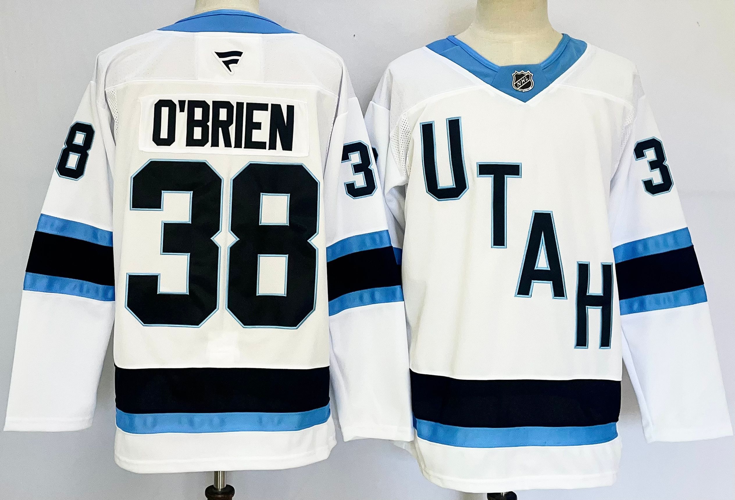 Men Utah Hockey Club #38 OBrien White 2025 Home Premier Player NHL Jersey